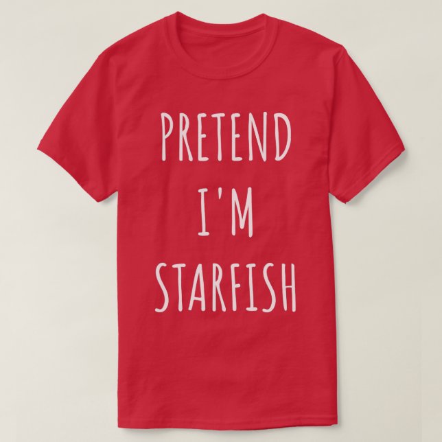 Camiseta Fingir que sou um Fodora de Starfish Halloween Fác (Frente do Design)
