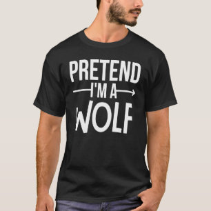 Camiseta Fingir que sou um Lobo de Halloween.
