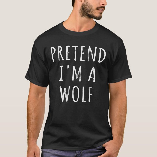 Camiseta Fingir que sou um lobo preguiçoso Festa de Figurin (Frente)