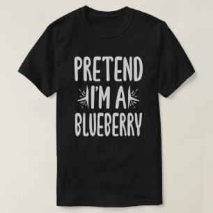 Camiseta Fingir que sou um Mirtilo Fantasia de Halloween Fá