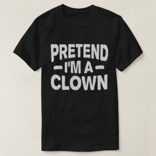 Camiseta Fingir que sou um Palhaço de Halloween Fácil