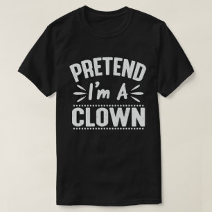 Camiseta Fingir que sou um Palhaço de Halloween Fácil