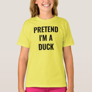 Camiseta Fingir que sou um Pato de Dia das Bruxas