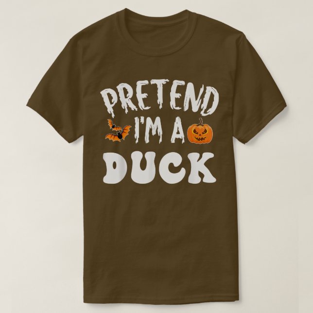 Camiseta Fingir Que Sou Um Pato De Figurino De Halloween Ho (Frente do Design)