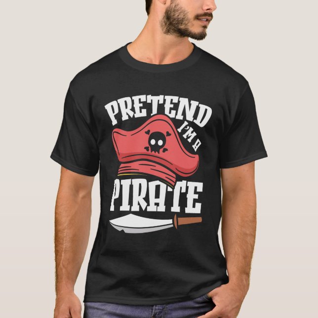 Camiseta Fingir que sou um pirata (Frente)