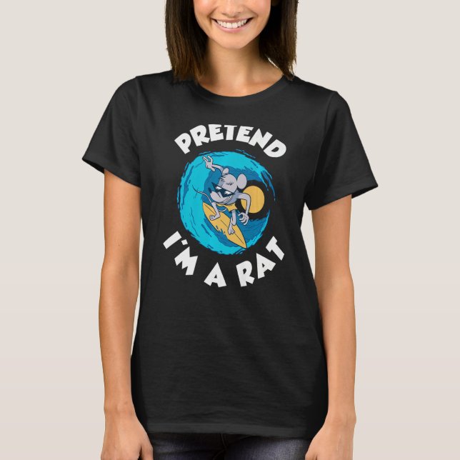 Camiseta Fingir que sou um rato (Frente)