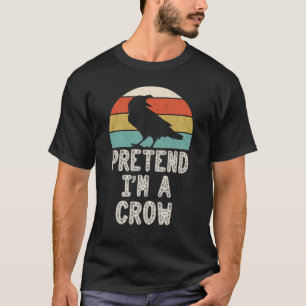 Camiseta Fingir que sou um traje de Halloween fácil de cro