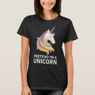 Camiseta Fingir que sou um unicórnio