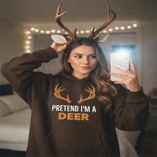 Camiseta Fingir Que Sou Um Veado Fantasia Preguiçosa De Hal