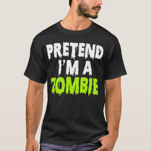 Camiseta Fingir que sou um Zombie Festa de Festa de Hallowe