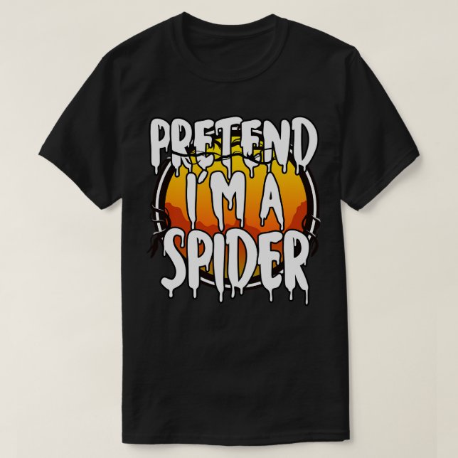 Camiseta Fingir Que Sou Uma Aranha Engraçada Fodora De Hall (Frente do Design)