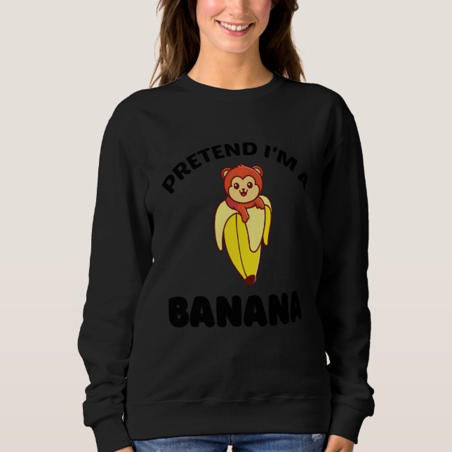 Camiseta Fingir que sou uma Banana para macaco (Frente)