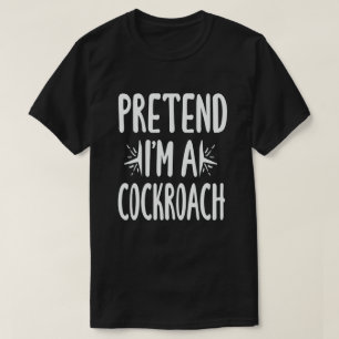 Camiseta Fingir que sou uma barata Engraçada e preguiçosa