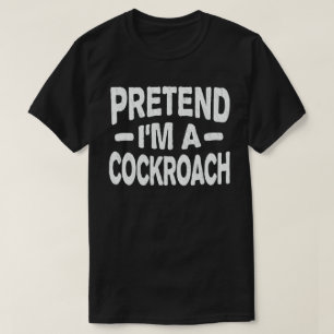 Camiseta Fingir que sou uma barata Engraçada e preguiçosa