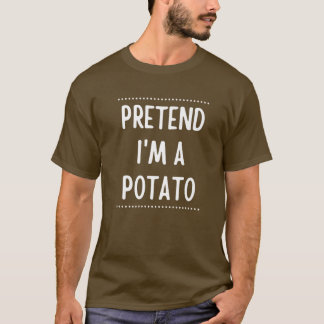 Camiseta Fingir Que Sou Uma Batata - Fofo De Halloween Engr