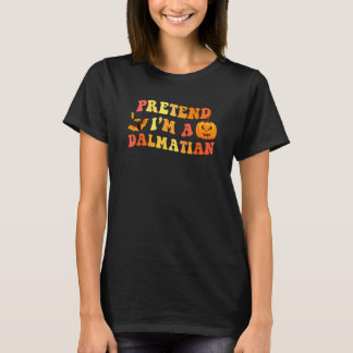 Camiseta Fingir que sou uma dálmata de fantasias de Hallowe