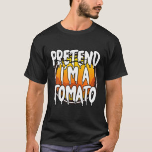 Camiseta Fingir que sou uma fantasia de Dia das Bruxas Engr