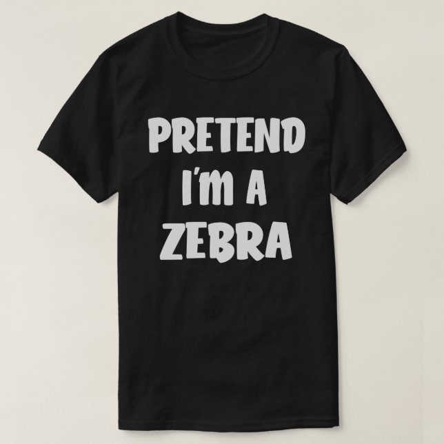 Camiseta Fingir que sou uma fantasia de Dia das Bruxas Engr (Frente do Design)