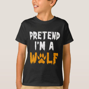 Camiseta Fingir que sou uma fantasia de Dia das Bruxas Engr