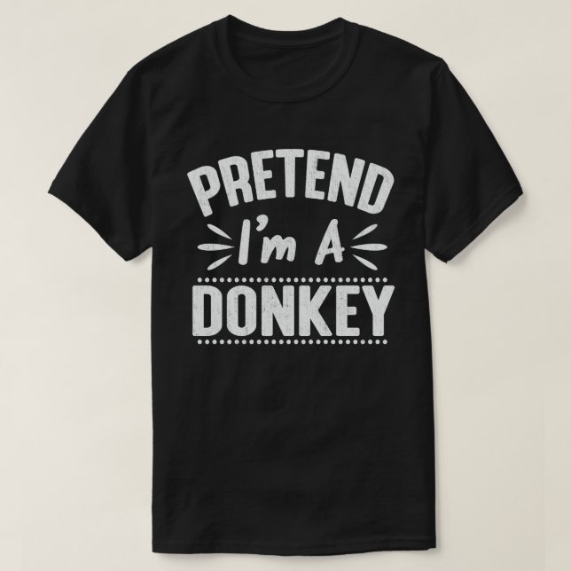 Camiseta  Fingir que sou uma fantasia de Dia das Bruxas Fác (Frente do Design)