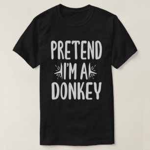 Camiseta Fingir que sou uma fantasia de Dia das Bruxas Fáci