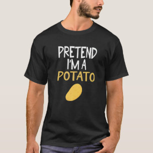 Camiseta Fingir que sou uma fantasia de Halloween de Batata