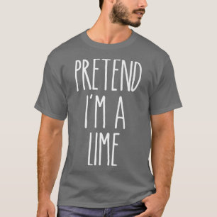 Camiseta Fingir que sou uma fantasia de Halloween fácil Lim