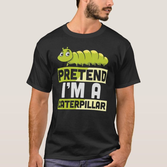 Camiseta Fingir que sou uma fantasia de Halloween preguiços (Frente)