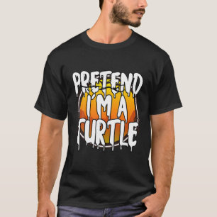 Camiseta Fingir que sou uma fantasia de Halloween preguiços