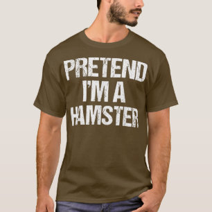 Camiseta Fingir que sou uma fantasia de Hamster Engraçado,