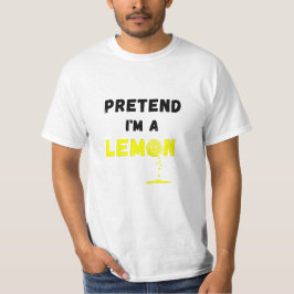 Camiseta Fingir que sou uma fantasia de limão.