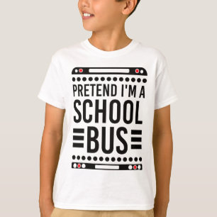 Camiseta Fingir que sou uma fantasia de ônibus escolar no H