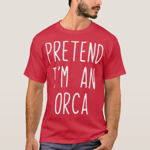 Camiseta Fingir que sou uma fantasia de Orca no dia das bru