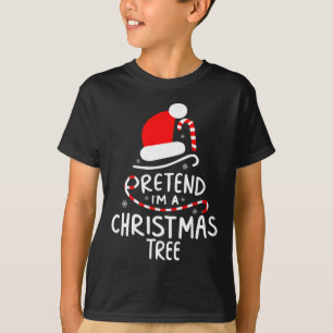 Camiseta Fingir que sou uma fantasia fácil de diversão na á