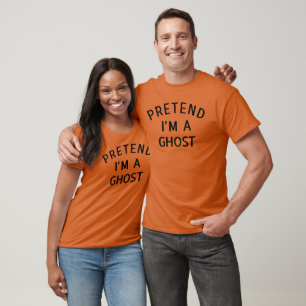 Camiseta Fingir que sou uma fantasia fantasma de fantasma d