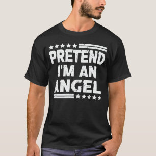 Camiseta Fingir que sou uma festa de fantasia de anjo pregu