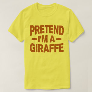 Camiseta Fingir que sou uma Girafa Fácil e Preguiçosa Figur