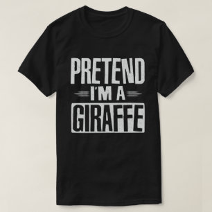 Camiseta Fingir que sou uma Girafa Fácil e Preguiçosa Figur