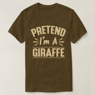 Camiseta Fingir que sou uma Girafa Fácil e Preguiçosa Figur