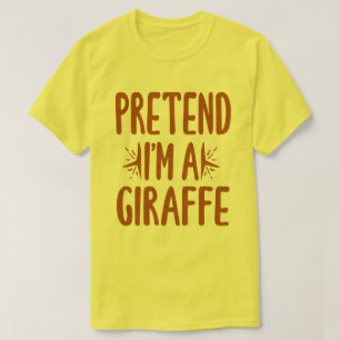 Camiseta Fingir que sou uma Girafa Fácil e Preguiçosa Figur