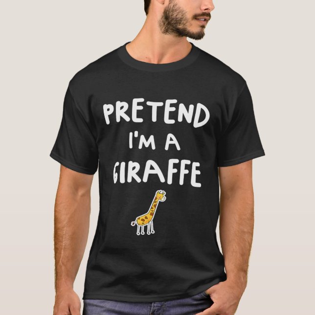 Camiseta Fingir Que Sou Uma Girafa Fácil, Figurino De Hallo (Frente)