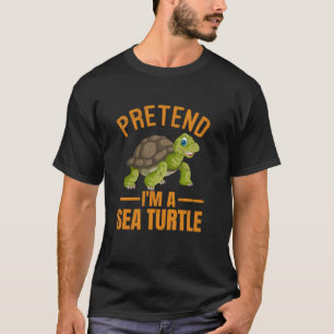 Camiseta Fingir que sou uma tartaruga Engraçada, que viaja