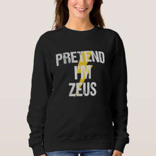 Camiseta Fingir que sou Zeus Costume Grego Festa de Dia das