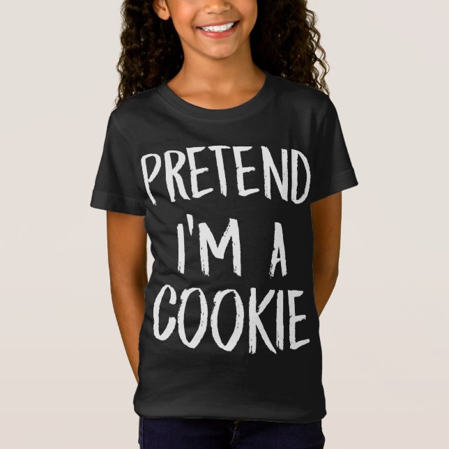 Camiseta Fingir Um Biscoito | Presente de Dia de as Bruxas  (Frente)