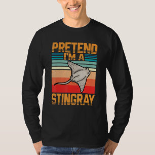 Camiseta Fingir Um Costume De Halloween Preguiçoso No Ocean