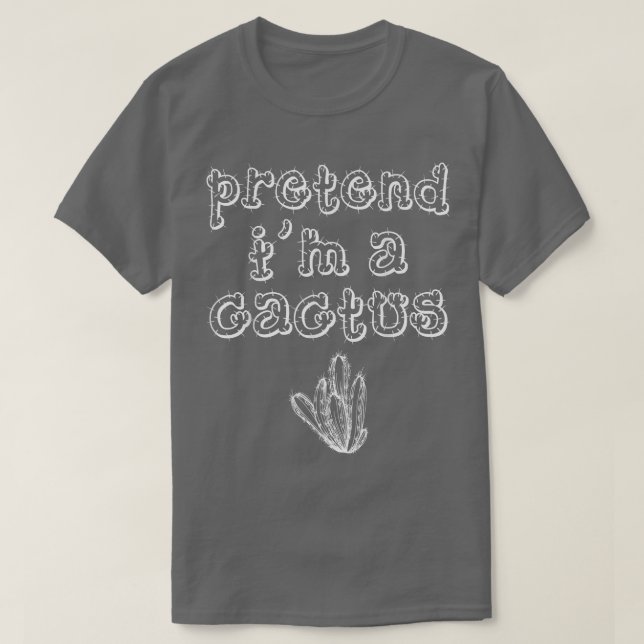Camiseta Fingir Um Fato De Halloween De Cactus (Frente do Design)
