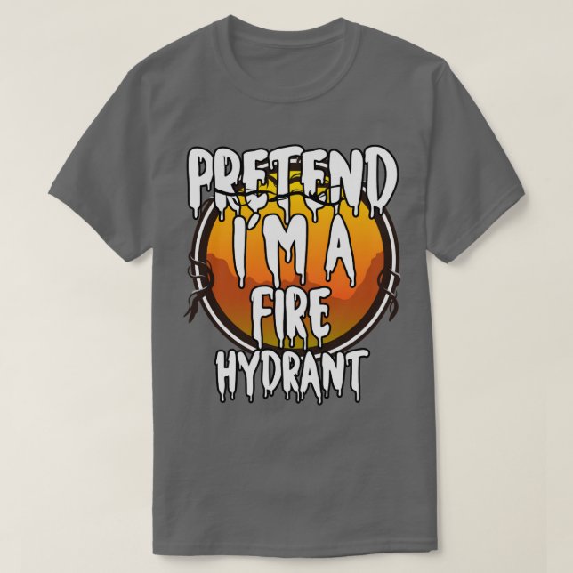 Camiseta Fingir Um Hidrante De Fogo Halloween 2021 Figurume (Frente do Design)