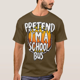 Camiseta Fingir Um Ônibus Escolar Halloween 2021 Figurume H