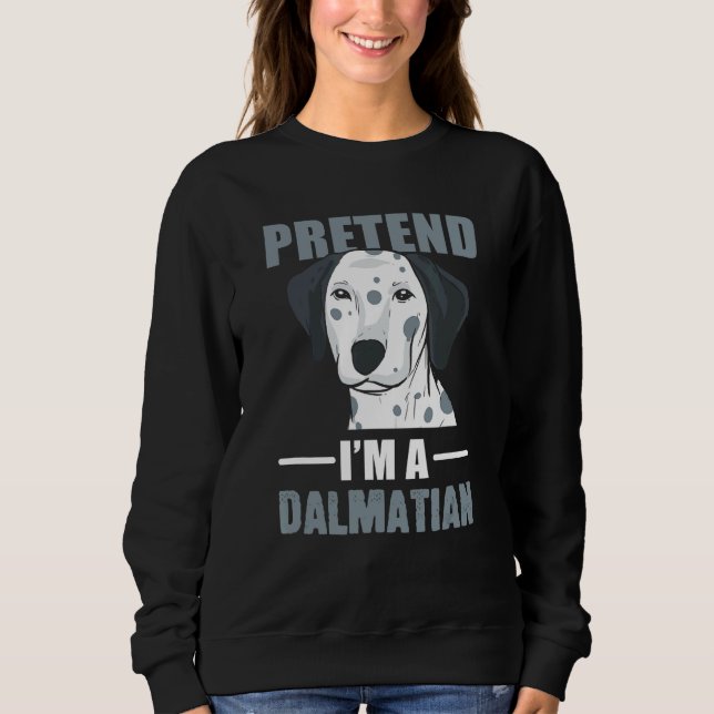Camiseta Fingir Um Parente De Cachorro Dalmático (Frente)