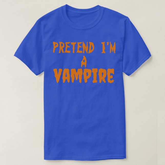 Camiseta Fingir um vampiro (Frente do Design)